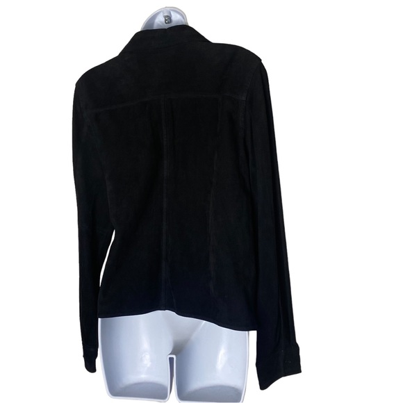 Lauren Ralph Lauren black suede leather jacket Large (b45) - Picture 2 of 3